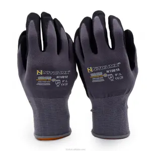 High Quality Light Weight Work Industrial Construction Nylon Safety Gloves Machine Working Polyester Hand Safety Gloves