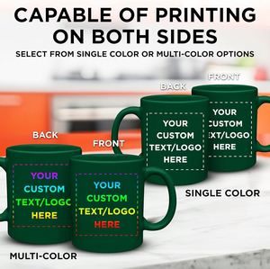 11oz Jumbo Coffee Mug - Personalized <b>extra</b> <b>Large</b> Cup with Picture - Ceramic Mug - Custom Logo <b>Printed</b> or Customized Text - Product Image 2