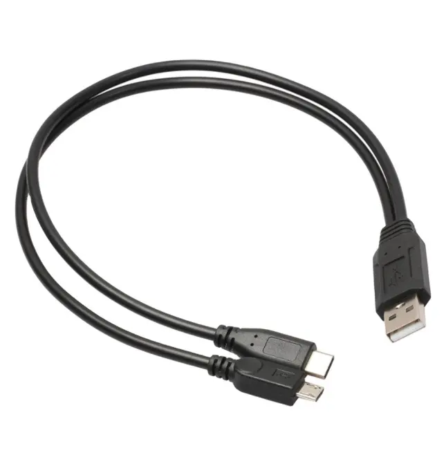 New USB 1 to 2 Converter Cable USB 3.1 Type C Micro USB Y Splitter Cable