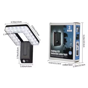Luces Solares de Pared para Exteriores de 32 LED, Luces de Calle Plegables con Sensor de Movimiento PIR, 300 lm, Alimentadas por Energía Solar, Impermeables IP65, para Jardín - Product Image 2