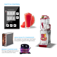 Machine à slush automatique à grande capacité en acier inoxydable commercial 220V, machine à slush électrique, boisson glacée, fruits frais, glace pilée
