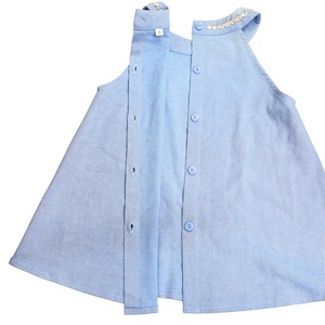 Robes pour Filles Boutique Bleu Ciel Tricotées avec Strass Brodés à la Main Coupe Évasée Communion Fête du Thé Séance Photo Printemps 4-14 Ans - Product Image 4