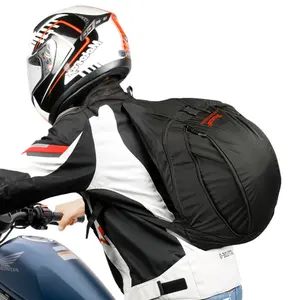 패드와 헬멧을위한 새로운 축구 가방 더플 배낭 오토바이 자전거 가방 헬멧 운반 헬멧 부드러운 보관 승마 가방 블랙