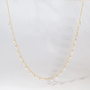 Elegante Collar Colgante de Oro de 14K con Diamante Cultivado en Laboratorio, Cadena Delicada en Capas, Joyería Fina, Regalo para Ella - Product Image 6