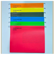 Classeurs suspendus en papier coloré avec inserts à languettes format Lettre, languettes coupées 1/3, assortis, organisateur de fichiers suspendus pour armoire de bureau