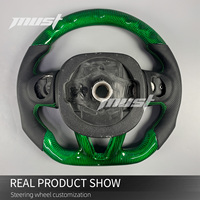 Volant en fibre de carbone vert personnalisé avec LED pour Dodge Charger Challenger R/T SRT Hellcat Jailbreak 392 Hemi 2013-2023