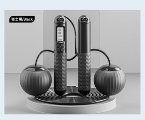 Corde à sauter lestée pour le fitness avec compteur, poignées lourdes, longueur réglable, corde à sauter sans fil - Product Image 2
