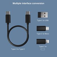Boîtier de Rangement Portable Multifonctionnel pour Câbles de Données, Charge Rapide 60W, USB 5-en-1 pour Apple et Android