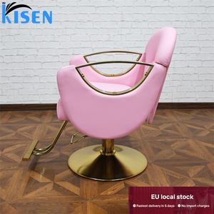 Chaise de Salon de Coiffure Kisen Europe en Stock, Chaise Hydraulique de Qualité Supérieure pour Femmes, Idéale pour Barbiers et Salons de Beauté - Product Image 4