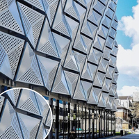 Revêtement de façade en aluminium à lames, mur-rideau décoratif, profilé en aluminium