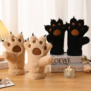 Promozionale Kawaii peluche gatto artiglio orso zampa guanti OEM forma a dito intero carino peluche