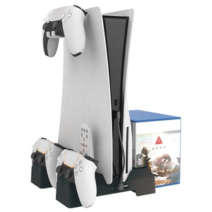 Base de Carga Doble Rápida para Consolas de Videojuegos <span class=keywords><strong>PS5</strong></span>, con Ventilador de Refrigeración para <span class=keywords><strong>PS5</strong></span>, Almacenamiento para Juegos y Discos <span class=keywords><strong>CD</strong></span> - Product Image 5