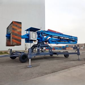 Machinerie à béton JIUHE, distributeur hydraulique mobile de type 15m 17m, flèche de placement de béton avec roues - Product Image 4
