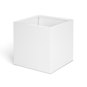 White <b>Square</b> Stainless Steel Flower <b>Pot</b> Modern American Farmhouse Design 51L Capacity Indoor/Outdoor Planter for Home Decor Gnee - Product Image 4