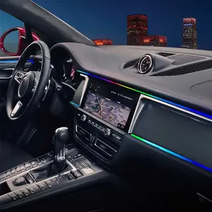 Фабрика, украшение интерьера автомобиля, акриловый RGB, автомобильное атмосферное освещение, внутреннее автомобильное светодиодное освещение, неоновая полоса, лампа, окружающее освещение автомобиля