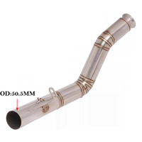 Sistema de Escape para Motocicleta, Tubo de Enlace Medio de Posición Alta de 51 mm para KTM Duke 125 250 390 KTM RC390 RC250 2017-2021
