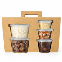 Kit Feijoada : Boîtes en carton ondulé personnalisées pour la livraison de repas et la restauration à emporter, avec pelliculage brillant, écologiques et recyclables