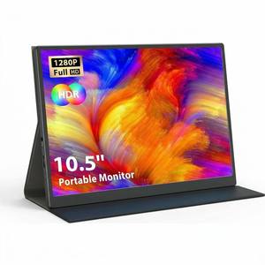 AHXJKA 10,5 inch 1920x1280 IPS draagbare monitor lederen hoes 60Hz Plug & Play Type-C voor mobiel, laptop, pc, telefoon, PS4, PS5, Switch - Product Image 1