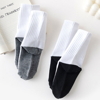 Chaussettes d'école personnalisées en gros pour étudiants, chaussettes en coton pour enfants, chaussettes d'école blanches pour filles