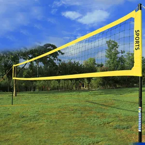 ชุดวอลเลย์บอลชายหาดกลางแจ้ง ระบบขาตั้งตาข่ายวอลเลย์บอลแบบพกพาบนหญ้า
