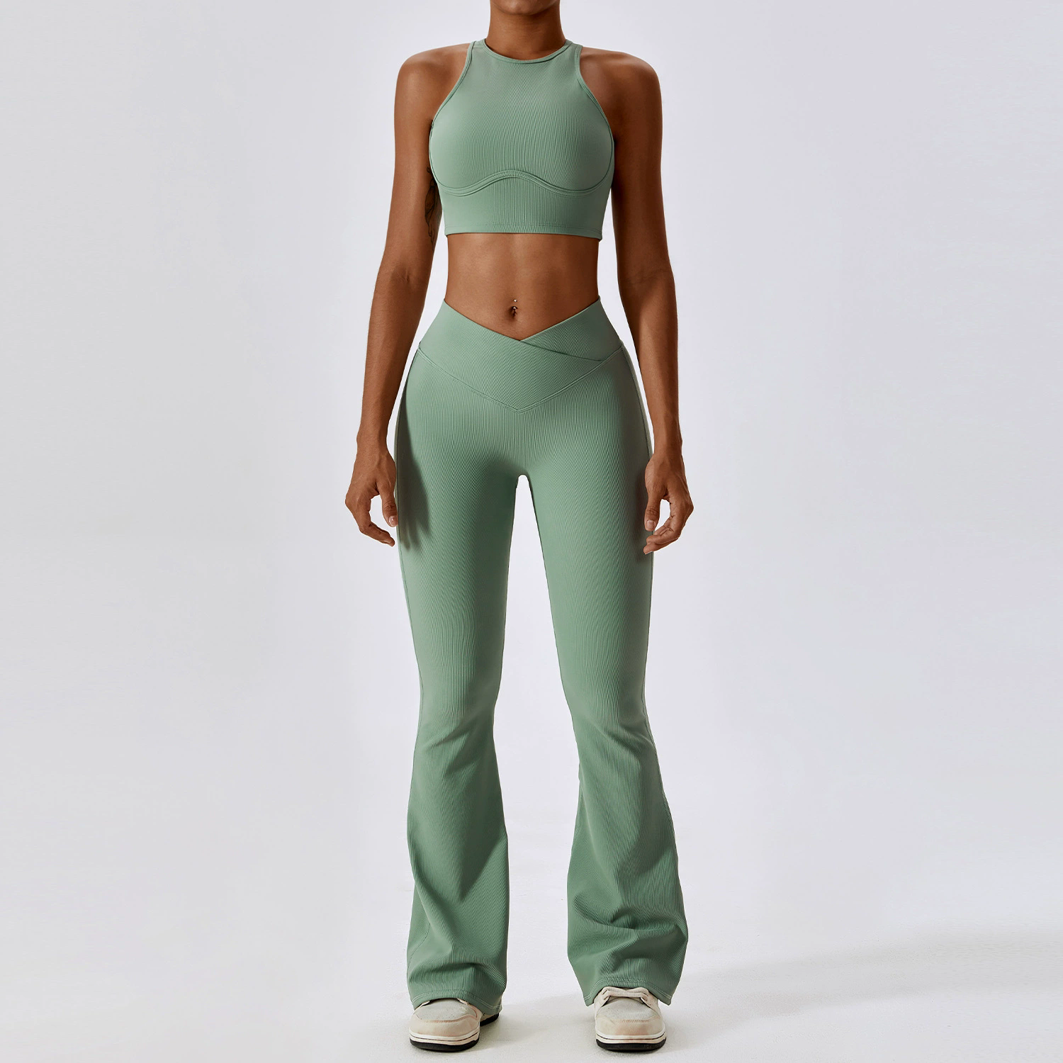 YanRuo High Waist for Sets Tummy Control Beautiful Back Quick-drying and Tight-fitting Long Pants for Fitness and Sportswear