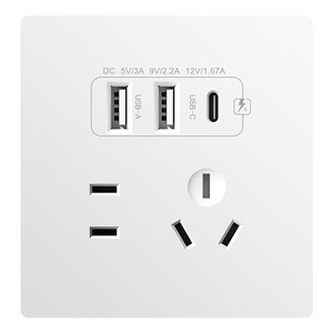 International Electric 86 Type Wall <b>Socket</b> With Usb A C Ports 20W Fast Charging Universal Smart Power Outlet - Product Image 1
