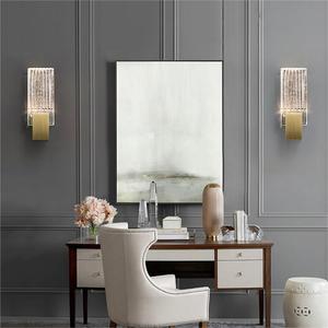 Modern Minimalist All-Copper Crystal Wall <b>Lamp</b> Light Luxury for Living Room Bedroom <b>Study</b>; Designer Creative Wall <b>Lamp</b> - Product Image 3