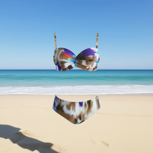 Costume da bagno intero HDJ Plus Size con controllo pancia, modello aderente, scollo all'americana, stampa, SQ66007 - Product Image 3