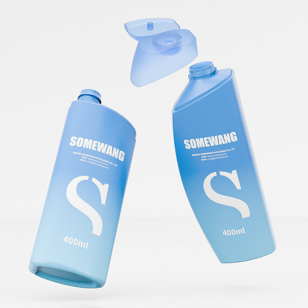 ☆シャンプーボトル 壁掛けタイプ 400ML ウィンドウ付き ホワイト