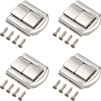 Catch Lock Fer Moraillon Loquets Argent Moderne Fermoir Décoratif avec Vis de Montage pour Boîte à Bijoux Boîtes en Bois