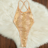 NOUVEAU STOCK Maillot de bain une pièce sexy pour femme avec bretelles croisées et rembourrage, micro maillot de bain S-L