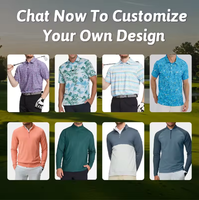 Op maat gemaakte sublimatie bedrukte golf poloshirts voor heren, performance polyester, vocht afvoerend, sneldrogend, korte mouwen
