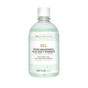 Gel Thader Pharma con Ácido Hialurónico, Aloe Vera y Vitamina E 500 ml Hidratante y Equilibrante - Product Image 1