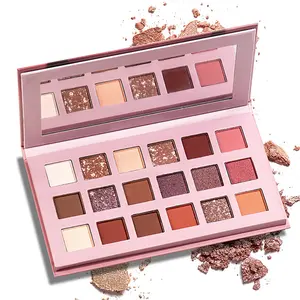 Số lượng lớn bán buôn trang điểm 18 màu Vegan không có độc tố bóng mắt sắc tố Eyeshadow Palette Matte long lanh Eyeshadow tự nhiên ánh sáng lung linh