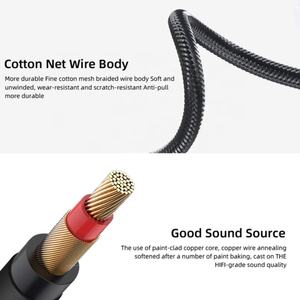 編組6.35MM1/4 <span class=keywords><strong>TRS</strong></span>オス-オスバランスステレオスピーカーオーディオジャックインストゥルメントエレクトリックギターミュージックケーブルをカスタマイズ - Product Image 3