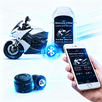 Sensor Tekanan Ban TPMS Bluetooth Nirkabel untuk Sepeda Motor Skuter, Aplikasi IOS Android, Grosir