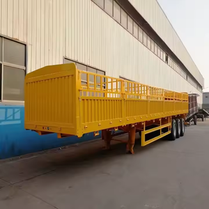 Semirremolque de Carga con Valla de Acero de 60t, Precio de Fábrica, Remolque de Transporte de 3 Ejes con Pared Lateral 12r22.5, Camión de Carga con Semirremolque - Product Image 2