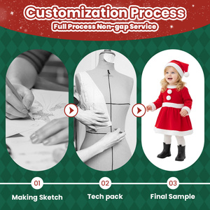 Costume de Père Noël pour enfants de haute qualité, best-seller, tenue de Noël, vêtements de fête, ensemble en velours doux et confortable, avec <span class=keywords><strong>bonnet</strong></span> - Product Image 2