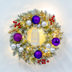 PVC Handmade Eco-Friendly Fireproof Modern <strong>Christmas</strong> Wreath Party Supplies Door Hanging <strong>Window</strong> <strong>Display</strong> Ornaments Wholesale EXW - Product Image 1
