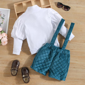 Conjunto de Ropa de Otoño para Bebé Niña, 2 Piezas, Camisa Blanca de Manga Larga con Pantalones, Ropa para Niñas - Product Image 6