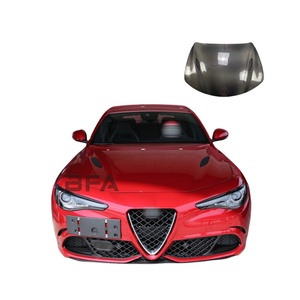Pour <span class=keywords><strong>Alfa</strong></span> Romeo <span class=keywords><strong>Giulia</strong></span> mise à niveau capot en fibre de carbone de remplacement kit de carrosserie de style trèfle à quatre feuilles - Product Image 1