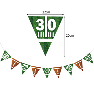<span class=keywords><strong>Rugby</strong></span> Thème Fête D'<span class=keywords><strong>anniversaire</strong></span> <span class=keywords><strong>Décoration</strong></span> En Gros Triangle Queue Bannières Nid D'abeille Pièce Maîtresse Table Topper <span class=keywords><strong>Décoration</strong></span> - Product Image 6