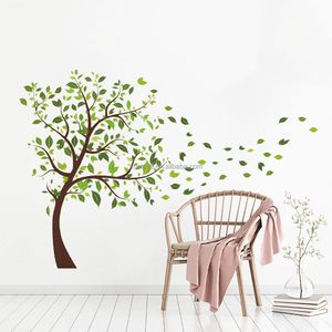 <span class=keywords><strong>Grand</strong></span> <span class=keywords><strong>arbre</strong></span> plante verte Stickers muraux salon chambre décoration papier peint auto-adhésif peinture PVC Stickers muraux - Product Image 4