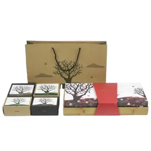 Spaziosa e multifunzionale Versatile elegante e rustica moderna scatola di cartone per bustina di tè bustina di cioccolato caramelle con Logo personalizzato