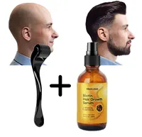 天然有機銅ペプチドキャスターオイルビオチンブーストは、男性の髪とひげのための髪の成長血清マイクロニードルを強化します