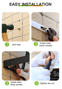 Lampe de <span class=keywords><strong>projecteur</strong></span> et d'éclairage LED <span class=keywords><strong>solaire</strong></span> intégrée moderne personnalisée Hishine pour l'utilisation en extérieur dans le jardin, éclairage de rue - Product Image 4