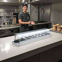 Bain-marie électrique commercial 8L en acier inoxydable argenté 1200W, chauffe-plats de table pour restaurants, hôtels et traiteurs