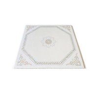 Nouveau design de panneau de plafond en PVC imprimé, ignifuge, anti-rayures, léger, imperméable, en grille, pour hôpitaux et appartements