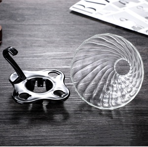 Borosilikat tinggi portabel, panci penyaring kopi aliran lebih dari kaca, pembuat kopi kaca, panci berbagi kopi dengan corong - Product Image 6