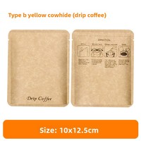Sachets d'emballage de café JNH personnalisés en papier kraft, petits, scellés sur 3 côtés, pour échantillons de thé et café en poudre